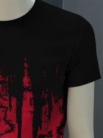 Men's Gradient Color Running Leopard And Paint Mark Pattern Print T-shirt With Crew Neck And Short Sleeve, Perfect Tops For Outdoors Activities - Image 7