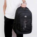 Casual Backpack, Men's Simple Shoulder Bag, Men's Large Capacity Middle School Student Backpack, Computer Travel Bag - Image 10