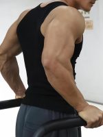 Men's Solid Tank Top, Active Quick Dry Breathable Crew Neck Sleeveless Shirt, Men's Clothing For Summer Outdoor - Image 7