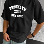 " Brooklyn " Stylish Print Summer & Spring Tee For Men, Casual Short Sleeve Fashion Style T-Shirt, Sporty New Arrival Novelty Top For Leisure - Image 4