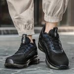 Men's Trendy Woven Knit Breathable Running Shoes With Air Cushion, Comfy Non Slip Durable Sneakers For Men's Outdoor Activities - Image 9