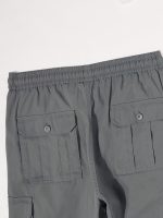 Men's Classic Solid Color Cargo Pants with Multiple Flap Pockets, Straight-Leg, Drawstring Waist, Loose Fit for Hiking, Fishing, Streetwear, and Outdoor Camping Casual Style - Image 11