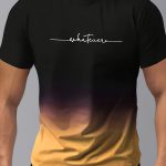 Men's Gradient Color And Alphabet Print "WHATEVER" Crew Neck And Short Sleeve T-shirt, Casual And Chic Tops For Summer Outdoors Wear - Image 3