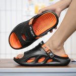 Men's Fashion EVA Slides, Non Slip Quick-drying Open Toe Slippers For Indoor Outdoor Walking, Men's Summer Beach Slides - Image 4
