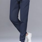 Men's Stylish Solid Pants With Pockets, Casual Breathable Drawstring Men's Trousers For Outdoor Activities - Image 6