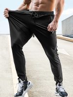 Drawstring Loose Fit Pants Men's Casual Joggers For Men Winter Fall Running Jogging - Image 7