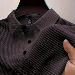Men's Lapel Neck Short Sleeve T-shirt, Comfy Stretchy Trendy Tees For Summer, Casual Daily Style Fashion Clothing - Image 7