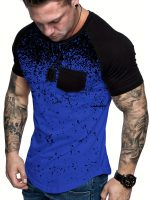 Chic Printed T-shirt, Men's Casual Street Style Stretch Round Neck Tee Shirt For Summer - Image 7