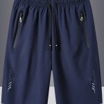 Men's Quick-Dry Waterproof Sports Running Shorts, Casual Beachwear With Zip Pockets - Breathable Outdoor Workout Shorts - Image 3