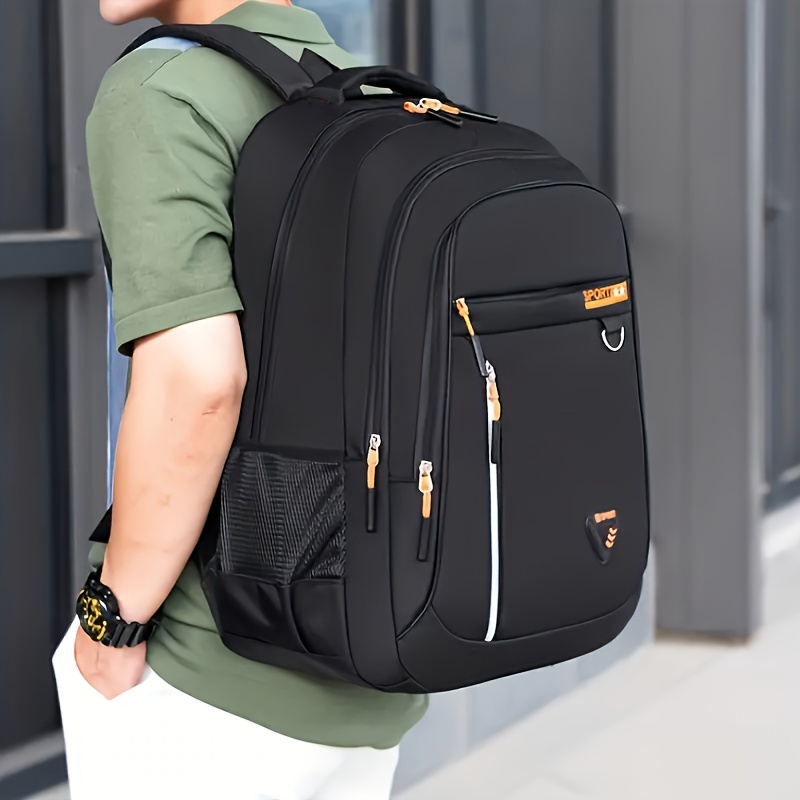 cfc503022b4dc24c7a13f0a0fb72dd16.jpg Men's Large Capacity Travel Backpack, Waterproof Laptop Backpack, Middle School, High School, And College Student Backpack - Image 1