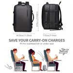 Men's Large Capacity Backpack, 39.62cm Laptop Backpack, Extendable Backpack For Travel, Business, School - Image 15