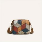 Rhombus Pattern Crossbody Bag, Colorblock Mini Square Bag, Women Retro Shoulder Bag With Coin Purse - Image 11