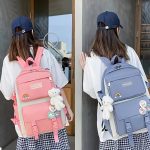4pcs/set Stylish Student Backpack Tote Bag Handbag Pencil Bag Set, Casual Versatile Schoolbag For Daily Commute & Library - Image 13