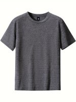 Men's Fashion 5pcs Sports T-shirt, Casual Stretch Round Neck Tee Shirt For Summer - Image 7