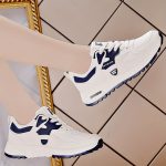 Women's Contrast Color Casual Sneakers, Lace Up Platform Soft Sole Walking Comfort Shoes, Low-top Versatile Trainers - Image 2