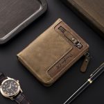 1pc Men's Retro Short Wallet, Multifunctional Fashion Zipper PU Leather Wallet, Ideal Gift For Men - Image 14