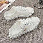 Casual Women's Slip-On Sneakers, Breathable Backless Flat Shoes, Lightweight Flat Outdoor Mule Shoes - Image 3