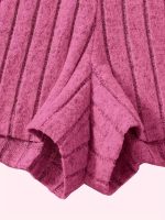 Ribbed Casual Two-piece Set, Crew Neck Sleeveless Tank Top & Drawstring Shorts Outfits, Women's Clothing - Image 7