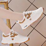 Women's Contrast Color Casual Sneakers, Lace Up Platform Soft Sole Walking Comfort Shoes, Low-top Versatile Trainers - Image 3