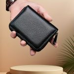 1pc Men's PU Leather Casual Card Holder, Zipper Coin Purse - Image 9