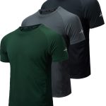 3pcs Men's Athletic Short Sleeve Crew Neck Moisture-wicking Shirts, Undershirt With Sleeve Electrocardiography Print, Sports Comfy Tee - Image 6