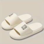 Unisex Solid Colour Open Toe Breathable Slippers, Comfy Non Slip Durable EVA Slides For Men & Women - Image 7