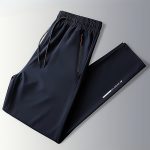 Men's Letters Print Pants With Zipper Pockets, Casual Elastic Waist Drawstring Trousers For Outdoor Activities Gift - Image 3