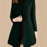 Single Breasted Solid Coat, Elegant Long Sleeve Versatile Outerwear, Women's Clothing - Image 8