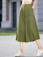Solid Color Wide Leg Capris Pants, Casual Loose Pants For Spring & Summer, Women's Clothing - Image 8