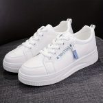 Women's Platform Sneakers, Casual Lace Up Outdoor Shoes, Comfortable Side Zipper Design Low Top Shoes - Image 2