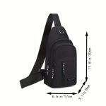 Waterproof Shoulder Crossbody Bag, Outdoor Sports Cycling Chest Bag With Earphone Hole - Image 8