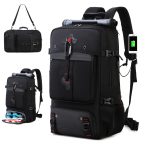 50L Large Capacity Hiking Backpack, Waterproof Outdoor Camping Rucksack, Multifunctional Hiking Mountaineering Bag With Shoe Compartment - Image 2