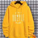 Stay Humble & Hustle Print Hoodie, Cool Hoodies For Men, Men's Casual Graphic Design Pullover Hooded Sweatshirt With Kangaroo Pocket Streetwear For Winter Fall, As Gifts - Image 5