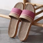 Striped Pattern Slides, Casual Open Toe Flat Summer Shoes, Comfortable Indoor Home Slides - Image 8