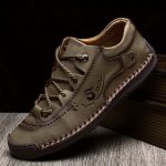 Men's Handmade Stitching Casual Shoes Flats Outdoor Walking Sneakers - Image 9