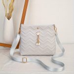 Wave Quilted Bucket Bag, Trendy Mini Crossbody Bag, Women's Shoulder Handbag & Purse - Image 4