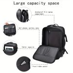 1pc Expandable Laptop Backpack, Waterproof Business Travel Backpack, Fits 15.6-Inch Laptop - Image 11