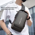 1pc Anti-theft Sling Chest Bag For Men, Password Lock Crossbody Bag For Hanging Out & Daily Commute, Cool Motorcycle Sport Bag - Image 5