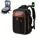 Carry-On Travel Backpack With Shoes Compartment, Expandable Waterproof Luggage Daypack, Portable Laptop Schoolbag - Image 2