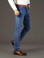 Men's Classic Design Jeans, Semi-formal Stretch Jeans For Business - Image 7