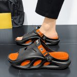 Men's Fashion EVA Slides, Non Slip Quick-drying Open Toe Slippers For Indoor Outdoor Walking, Men's Summer Beach Slides - Image 5