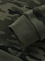 Men's Camo Loose Pullover Hooded Fleece Sweatshirt For Autumn And Winter - Image 11