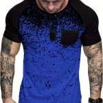 Chic Printed T-shirt, Men's Casual Street Style Stretch Round Neck Tee Shirt For Summer - Image 2