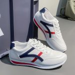 Women's Simple Platform Sneakers, Casual Lace Up Outdoor Shoes, Comfortable Low Top Sport Shoes - Image 5