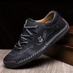 Men's Handmade Stitching Casual Shoes Flats Outdoor Walking Sneakers - Image 8