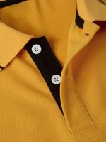 Men's Summer Fashion, Horse Riding Knight Pattern Short Sleeve Lapel Collar Henley Shirt, Chic And Trendy Golf Tops For Business And Outdoors Sports Wear - Image 7