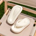 Women's Contrast Color Flip Flops, Soft Sole Platform Slip On EVA Vacation Slides, Non-slip Beach Slides - Image 8