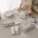 7 Pcs Packing Cubes For Suitcases, Lightweight Travel Luggage Packing Organizers, Compression Storage Shoes Bag, Clothing Underwear Bag, Travel Cubes Set - Image 9