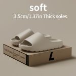 Solid Color EVA Pillow Slides, Lightweight Soft Sole Home Shower Slides, Non-Slip Beach Slides - Image 9