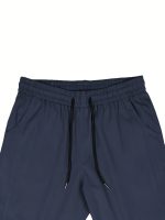 Men's Stylish Solid Pants With Pockets, Casual Breathable Drawstring Men's Trousers For Outdoor Activities - Image 9